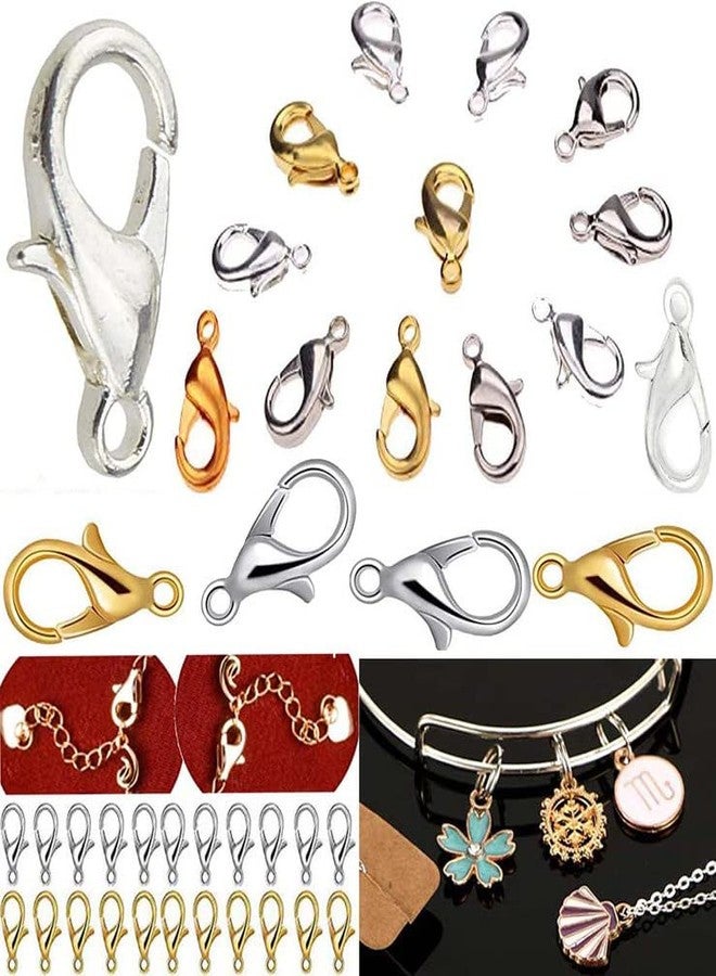 DIY Crafts 70 Pcs, Antique Silver, Jewellery Making Lobster Clasps Claw Hooks for Necklace and Bra (70 Pcs, Antique Silver) - Image 1